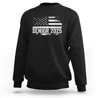 Senior 2025 Graduation Sweatshirt Class Of 2025 Vintage American Flag