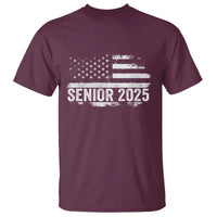 Senior 2025 Graduation T Shirt Class Of 2025 Vintage American Flag