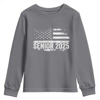 Senior 2025 Graduation Youth Sweatshirt Class Of 2025 Vintage American Flag