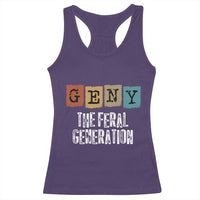 Funny Gen Y The Feral Generation Racerback Tank Top