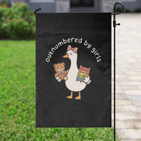 Outnumbered By Girls Garden Flag Funny Girl Dad Goose
