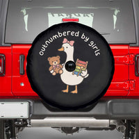 Outnumbered By Girls Spare Tire Cover Funny Girl Dad Goose