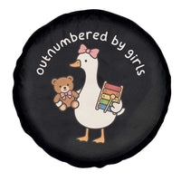 Outnumbered By Girls Spare Tire Cover Funny Girl Dad Goose