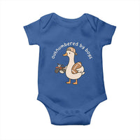 Outnumbered By Boys Funny Mom Goose Baby Onesie