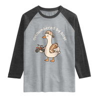 Outnumbered By Boys Funny Mom Goose Raglan Shirt