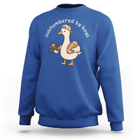 Outnumbered By Boys Funny Mom Goose Sweatshirt