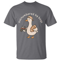 Outnumbered By Boys Funny Mom Goose T Shirt