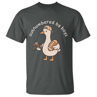 Outnumbered By Boys Funny Mom Goose T Shirt