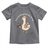 Outnumbered By Boys Funny Mom Goose Toddler T Shirt