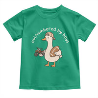 Outnumbered By Boys Funny Mom Goose Toddler T Shirt