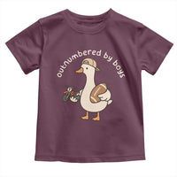 Outnumbered By Boys Funny Mom Goose Toddler T Shirt
