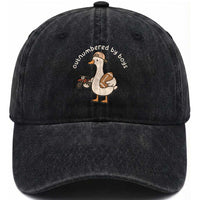 Outnumbered By Boys Funny Mom Goose Washed Cotton Baseball Cap
