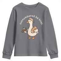 Outnumbered By Boys Funny Mom Goose Youth Sweatshirt