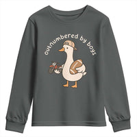 Outnumbered By Boys Funny Mom Goose Youth Sweatshirt