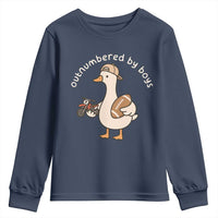 Outnumbered By Boys Funny Mom Goose Youth Sweatshirt
