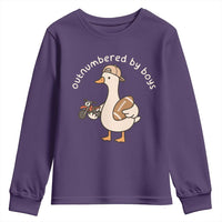 Outnumbered By Boys Funny Mom Goose Youth Sweatshirt