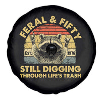 50th Birthday Raccoon Spare Tire Cover Feral And Fifty Still Digging Through Life's Trash Est 1976