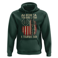 America Turns 250 I Turn 50 Hoodie 50th Birthday 250th Anniversary USA Vintage 1976 Bday