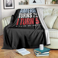 America Turns 250 I Turn 50 Throw Blanket 50th Birthday 250th Anniversary USA Vintage 1976