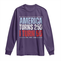 America Turns 250 I Turn 50 Long Sleeve Shirt 50th Birthday 250th Anniversary USA Vintage 1976