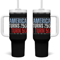 America Turns 250 I Turn 50 Tumbler With Handle 50th Birthday 250th Anniversary USA Vintage 1976