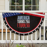 America Turns 250 I Turn 50 Patriotic Fan Flag 50th Birthday 250th Anniversary USA Vintage 1976