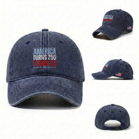 America Turns 250 I Turn 50 Washed Cotton Baseball Cap 50th Birthday 250th Anniversary USA Vintage 1976