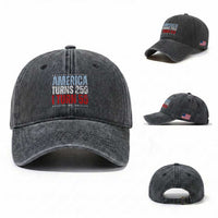America Turns 250 I Turn 50 Washed Cotton Baseball Cap 50th Birthday 250th Anniversary USA Vintage 1976