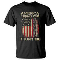 America Turns 250 I Turn 100 T Shirt 100th Birthday 250th Anniversary USA Vintage 1926 Bday