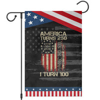 America Turns 250 I Turn 100 Patriotic Garden Flag 100th Birthday 250th Anniversary USA Vintage 1926 Bday