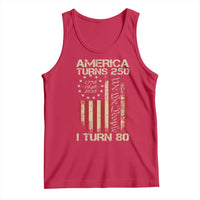 America Turns 250 I Turn 80 Tank Top 80th Birthday 250th Anniversary USA Vintage 1946 Bday