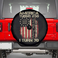 America Turns 250 I Turn 70 Spare Tire Cover 70th Birthday 250th Anniversary USA Vintage 1956 Bday