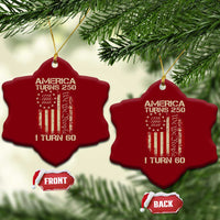 America Turns 250 I Turn 60 Ceramic Ornament 60th Birthday 250th Anniversary USA Vintage 1966 Bday