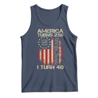 America Turns 250 I Turn 40 Tank Top 40th Birthday 250th Anniversary USA Vintage 1986 Bday
