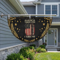 America Turns 250 I Turn 40 Patriotic Fan Flag 40th Birthday 250th Anniversary USA Vintage 1986 Bday