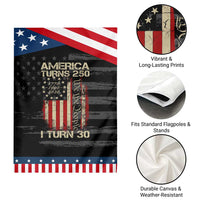 America Turns 250 I Turn 30 Patriotic Garden Flag 30th Birthday 250th Anniversary USA Vintage 1996 Bday