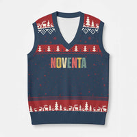 90th Birthday Noventa V-Neck Knit Sweater Vest Spanish Mexican 90 Years Old Bday