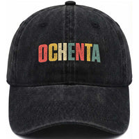 80th Birthday Ochenta Washed Cotton Baseball Cap Spanish Mexican 80 Years Old Bday