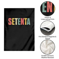 70th Birthday Setenta Garden Flag Spanish Mexican 70 Years Old Bday