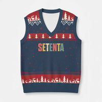 70th Birthday Setenta V-Neck Knit Sweater Vest Spanish Mexican 70 Years Old Bday