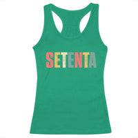 70th Birthday Setenta Racerback Tank Top Spanish Mexican 70 Years Old Bday