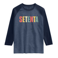 70th Birthday Setenta Raglan Shirt Spanish Mexican 70 Years Old Bday