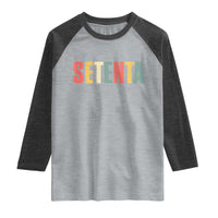 70th Birthday Setenta Raglan Shirt Spanish Mexican 70 Years Old Bday