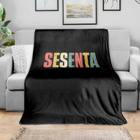 60th Birthday Sesenta Throw Blanket Spanish Mexican 60 Years Old Bday