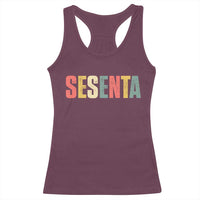 60th Birthday Sesenta Racerback Tank Top Spanish Mexican 60 Years Old Bday
