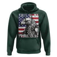 4th Of July Hoodie This Is My Pride Flag White Bald Eagle USA American Flag - Wonder Print Shop
