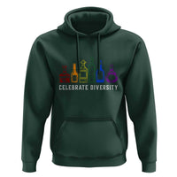 LGBTQ Pride Hoodie Celebrate Diversity LGBT Flag Wine Drinker - Wonder Print Shop