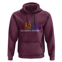 LGBTQ Pride Hoodie Celebrate Diversity LGBT Flag Wine Drinker - Wonder Print Shop