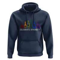 LGBTQ Pride Hoodie Celebrate Diversity LGBT Flag Wine Drinker - Wonder Print Shop