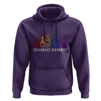 LGBTQ Pride Hoodie Celebrate Diversity LGBT Flag Wine Drinker - Wonder Print Shop